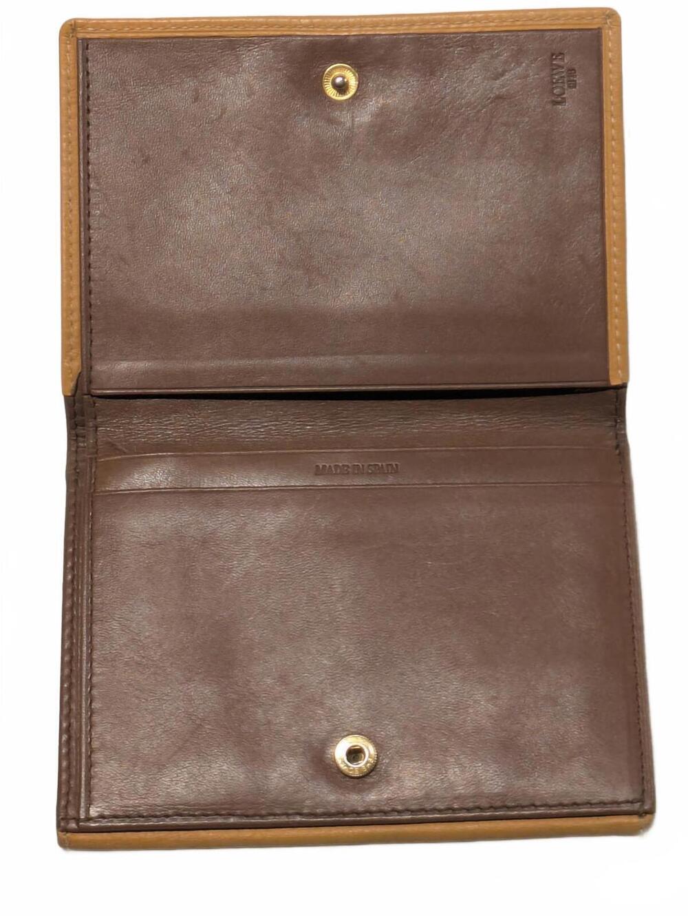 Vintage Loewe Anagram Trifold Wallet Yellow Pebble Grain EUC - Picture 3 of 9